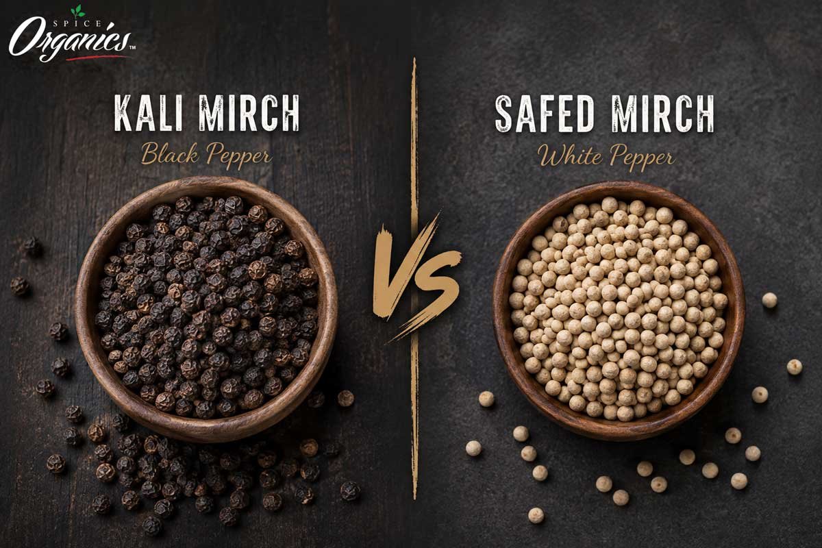 Black pepper vs white pepper spice organics
